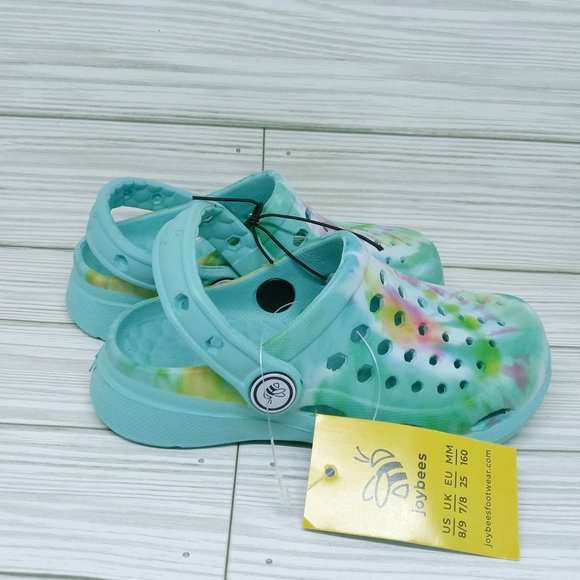 Joybees Kids Active Clog Aqua Washed Tie Dye Toddler  US 8/9 - Picture 1 of 8